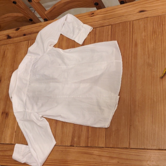 Women's Alan Jackson Collection White and Tan Rose Embroidered Button Up Shirt M - Picture 2 of 8